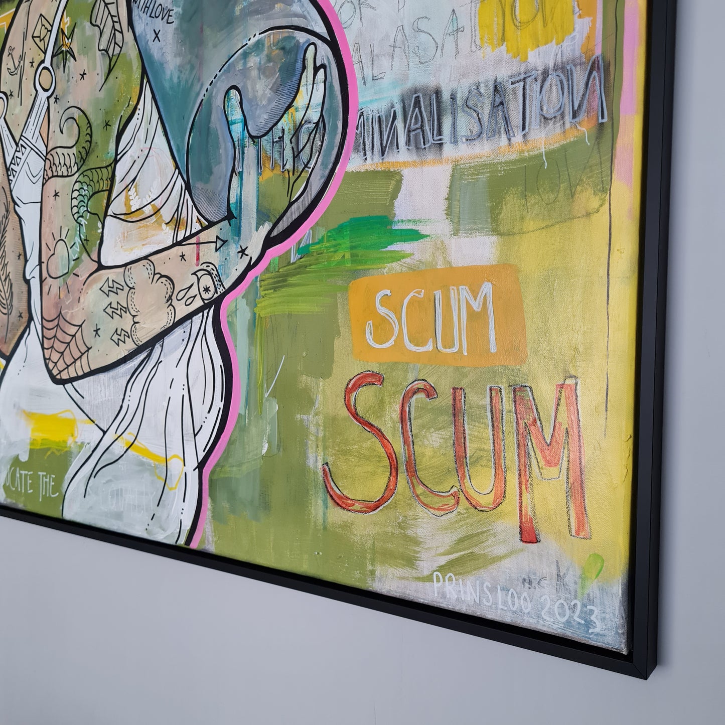 Scum painting woman tattoos 