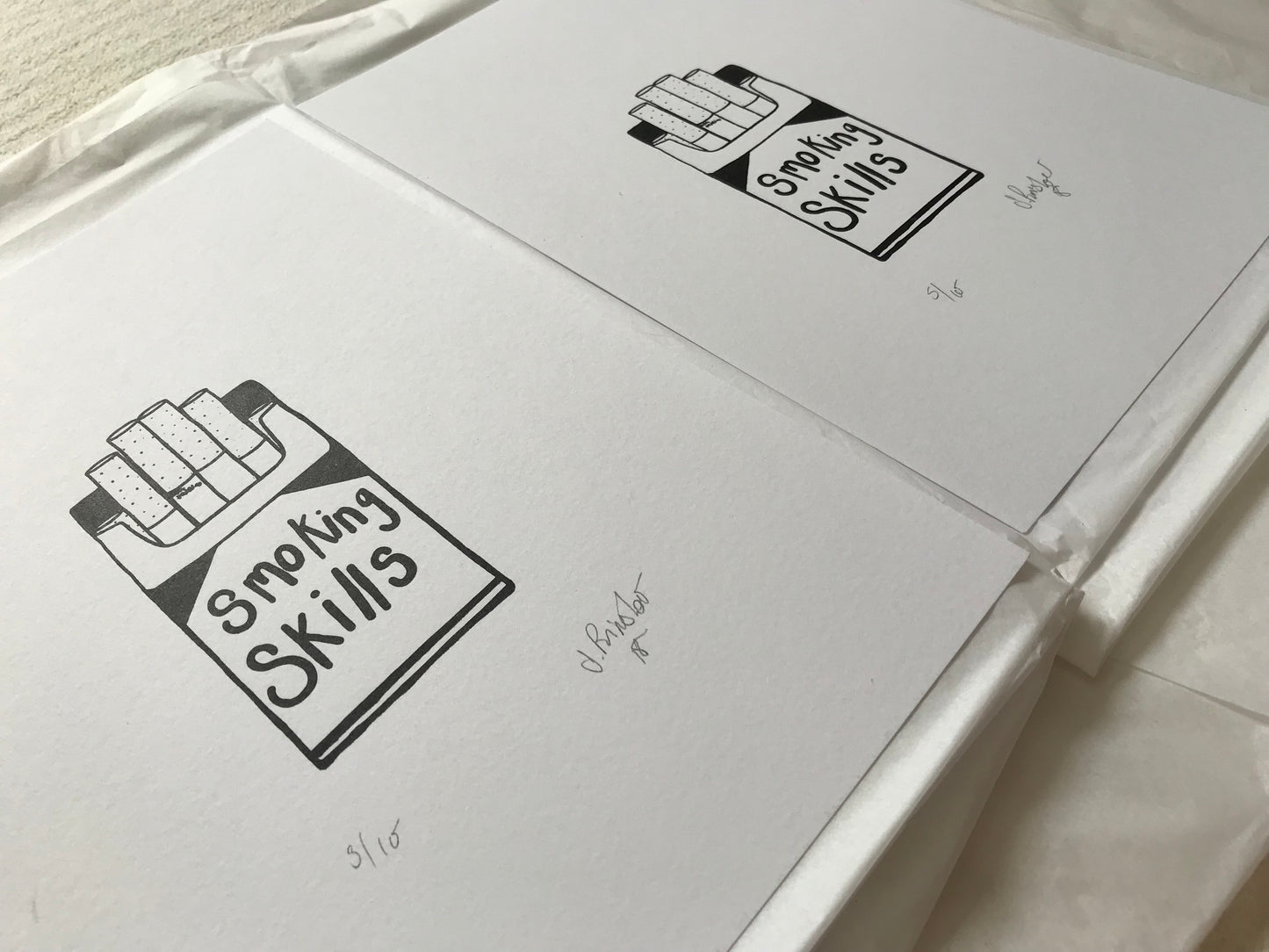 Smoking Skills A4 Screen Print