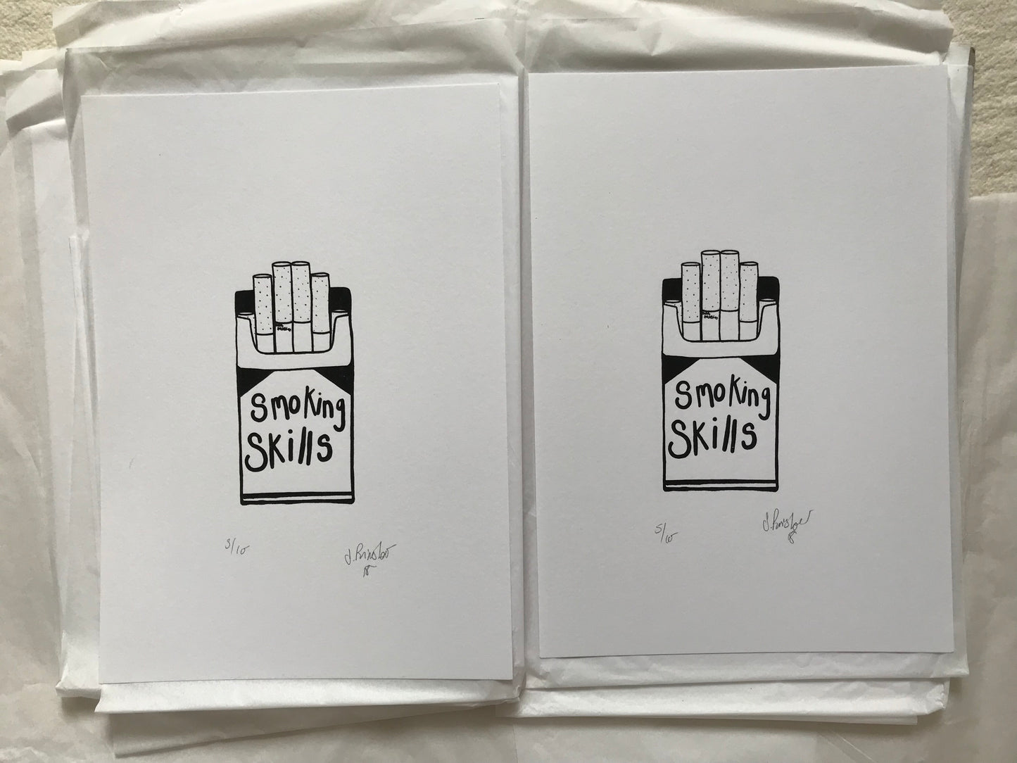 Smoking Skills A4 Screen Print