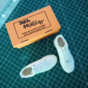 Sneaker Sculpture Jesmonite with Silver or 24K Gold Leafing